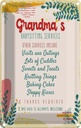 Blechschild 18x12 cm Grandma´s Babysitting services
