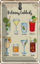 Blechschild 18x12 cm Cocktails Mojito Martini Margarita