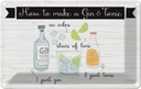 Blechschild 12x18 cm How to make a Gin & Tonic