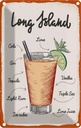 Blechschild 18x12 cm Alkohol Long Island Tequila Vodka