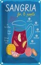 Blechschild 18x12 cm Sangria Recipe for 8 people
