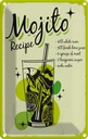 Blechschild 18x12 cm Mojito Cocktail Recipe drink