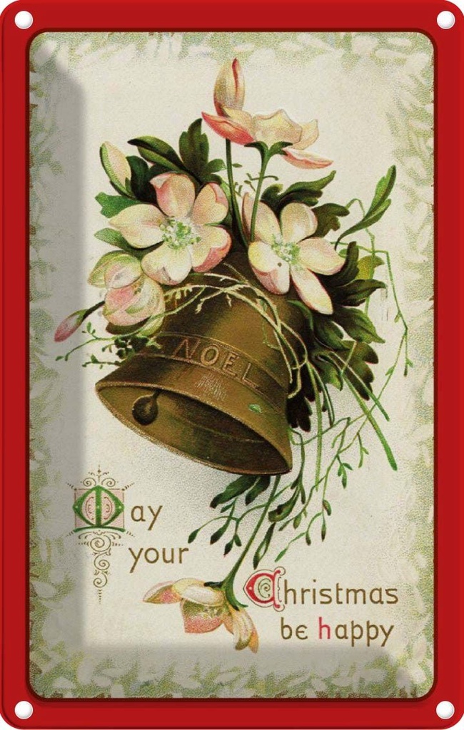 [LA-1784369] Blechschild 18x12 cm Weihnachten Santa Claus Winterzeit Abenteuer Reisen Urlaub Ostern Gruß