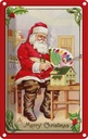 Blechschild 18x12 cm Weihnachten merry Gruß Fest Christmas Santa Abenteuer Reisen Urlaub Ostern