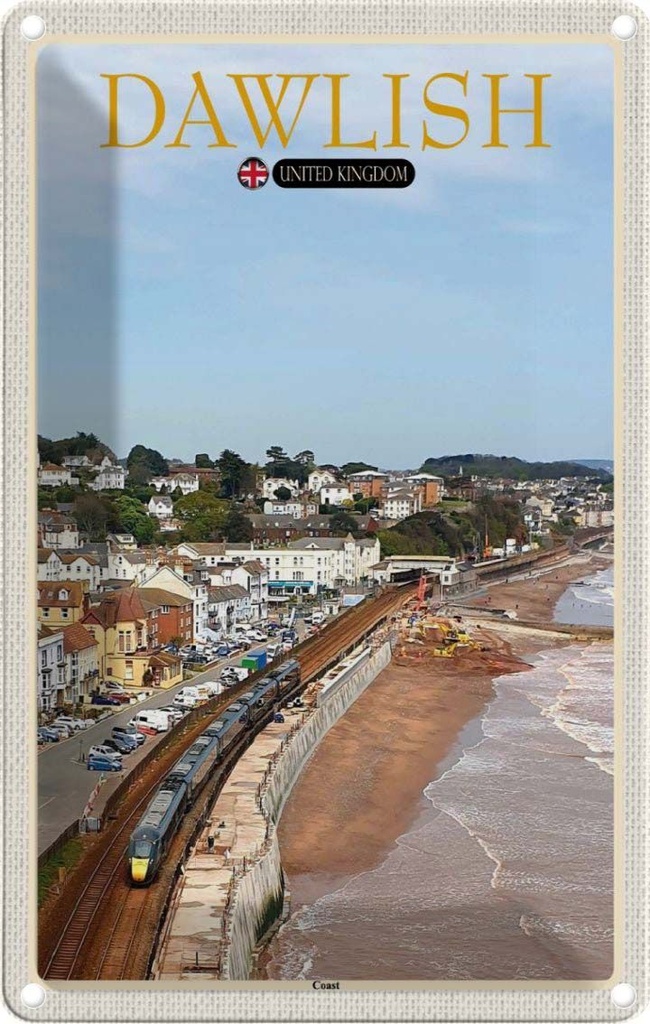 Blechschild 18x12 cm Dawlish United Kingdom England Bildmotiv Reisemotiv Abenteuer Reisen