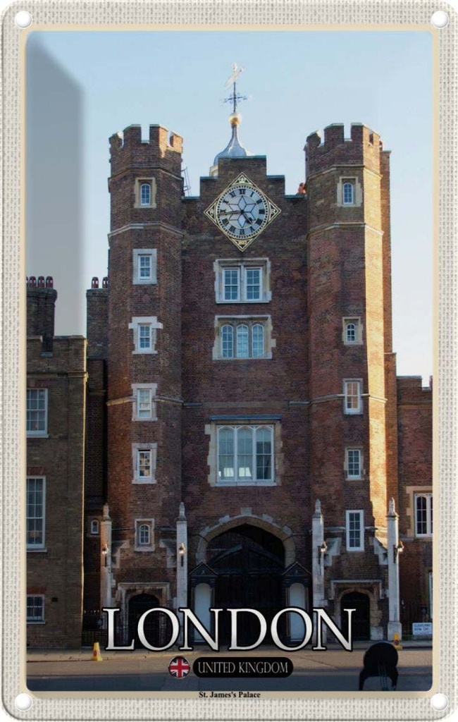 Blechschild 18x12 cm London St. James´s Palace UK Bildmotiv Reisemotiv Abenteuer Reisen
