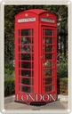 Blechschild 18x12 cm London United Kingdom Telephone Box Bildmotiv Reisemotiv Abenteuer Reisen