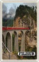 Blechschild 18x12 cm Filisur Schweiz Landwasserviadukt Bildmotiv Reisemotiv Abenteuer Reisen