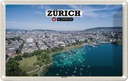 Blechschild 12x18 cm Zürich Schweiz Zürichsee Boote Bildmotiv Reisemotiv Abenteuer Reisen
