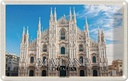 Blechschild 12x18 cm Italien Mailand Mailänder Dom Bildmotiv Reisemotiv Abenteuer Reisen