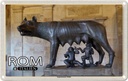 Blechschild 12x18 cm Rom Italien Kapitolinische Wölfin Bildmotiv Reisemotiv Abenteuer Reisen