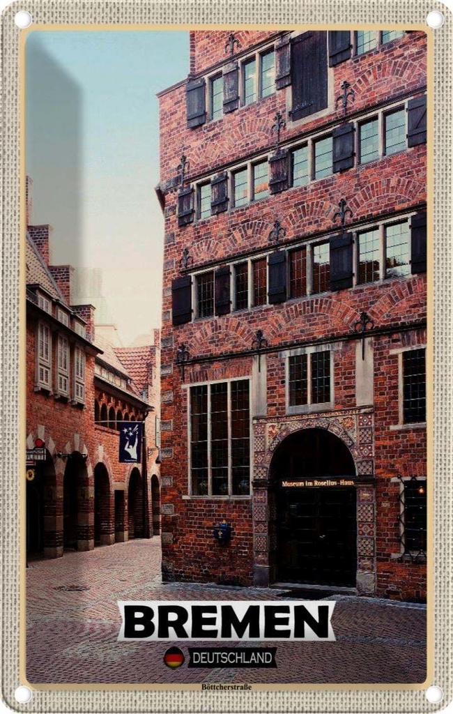 Blechschild 18x12 cm Bremen Bremerhaven Bildmotiv Reisemotiv Abenteuer Reisen
