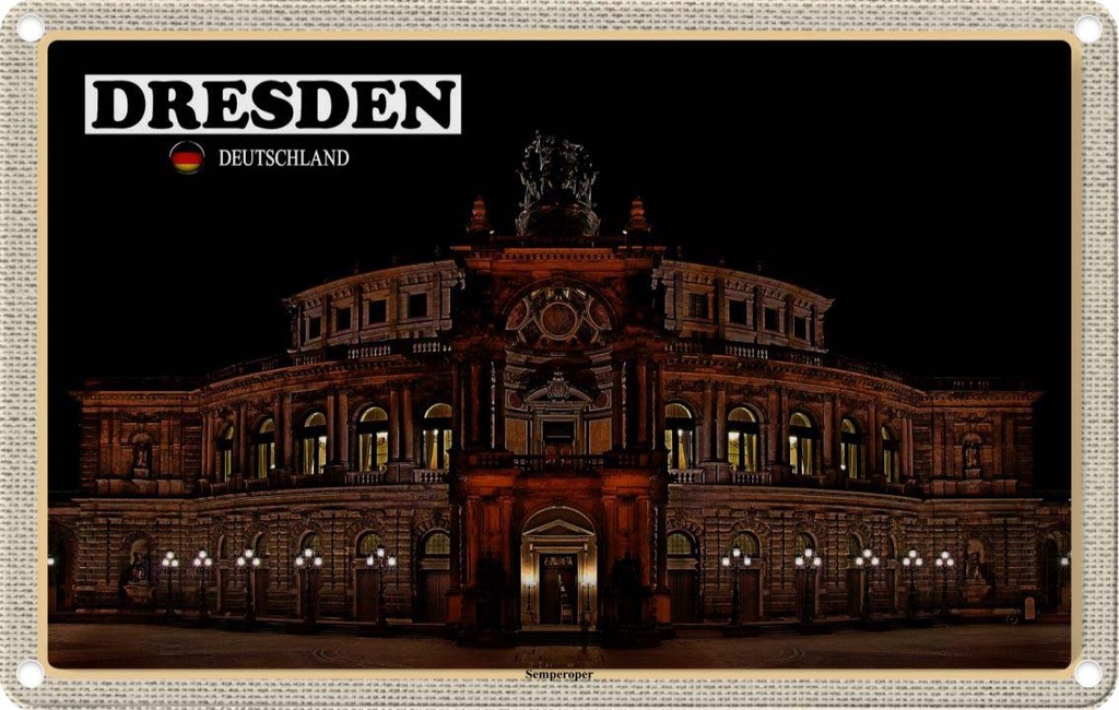 Blechschild 12x18 cm Dresden Sächsische Schweiz Bildmotiv Reisemotiv Abenteuer Reisen