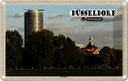 Blechschild 12x18 cm Düsseldorf Rheinpark Natur Bildmotiv Reisemotiv Abenteuer Reisen