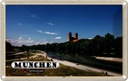 Blechschild 12x18 cm München Isar Schloss Fluss Bildmotiv Reisemotiv Abenteuer Reisen