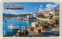 Blechschild 12x18 cm Samos Griechenland Kokkári Stadt Bildmotiv Reisemotiv Abenteuer Reisen