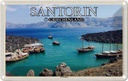 Blechschild 12x18 cm Santorin Griechenland Kameni Vulkaninsel Bildmotiv Reisemotiv Abenteuer Reisen
