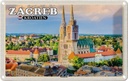 Blechschild 12x18 cm Zagreb Kroatien Kathedrale Bischofskirche Bildmotiv Reisemotiv Abenteuer Reisen