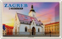Blechschild 12x18 cm Zagreb Kroatien St. Markus Kirche Bildmotiv Reisemotiv Abenteuer Reisen