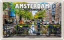 Blechschild 12x18 cm Amsterdam Niederlande Stadtteil Jordaan Bildmotiv Reisemotiv Abenteuer Reisen