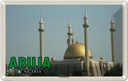 Blechschild 12x18 cm Abuja Nigeria Nationalmoschee Bildmotiv Reisemotiv Abenteuer Reisen