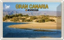 Blechschild 12x18 cm Gran Canaria Spanien Dunas de Maspalomas Bildmotiv Reisemotiv Abenteuer Reisen