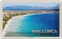 Blechschild 12x18 cm Mallorca Spanien Playa de Alcúdia Strand Bildmotiv Reisemotiv Abenteuer Reisen