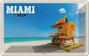 Blechschild 12x18 cm Miami USA Strand Meer Bildmotiv Reisemotiv Abenteuer Reisen