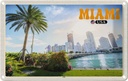 Blechschild 12x18 cm Miami USA City Stadt Meer Palme Bildmotiv Reisemotiv Abenteuer Reisen