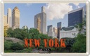Blechschild 12x18 cm New York Reisemotiv Abenteuer Reisen USA Central Park - The Pond See Bildmotiv