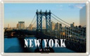 Blechschild 12x18 cm New York USA Manhattan Bridge Brücke Bildmotiv Reisemotiv Abenteuer Reisen