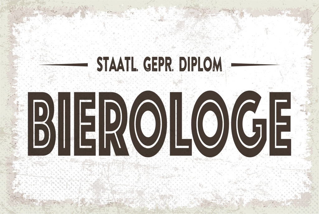 [LA-1806422] Blechschild 12x18 cm staatlich geprüfter Bierologe