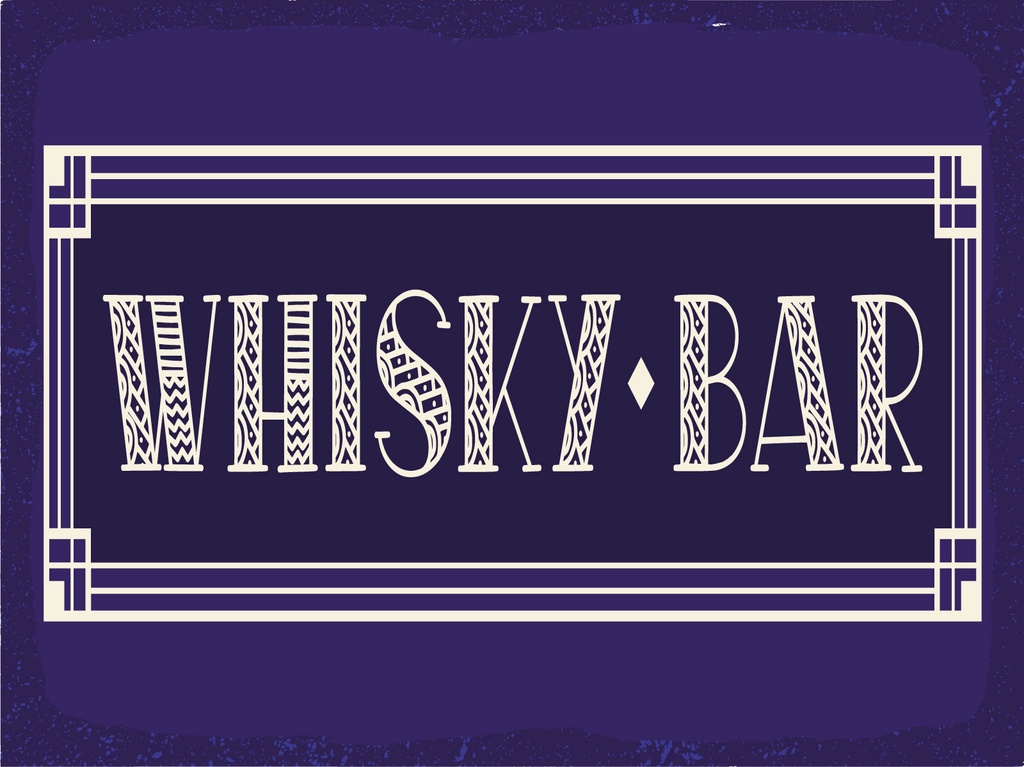 [LA-1806424] Blechschild 12x18 cm Whisky Bar