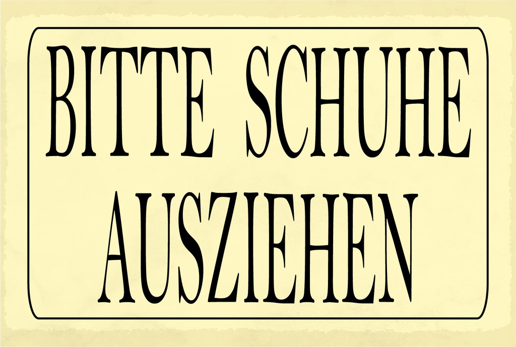 Blechschild 12x18 cm bitte Schuhe ausziehen