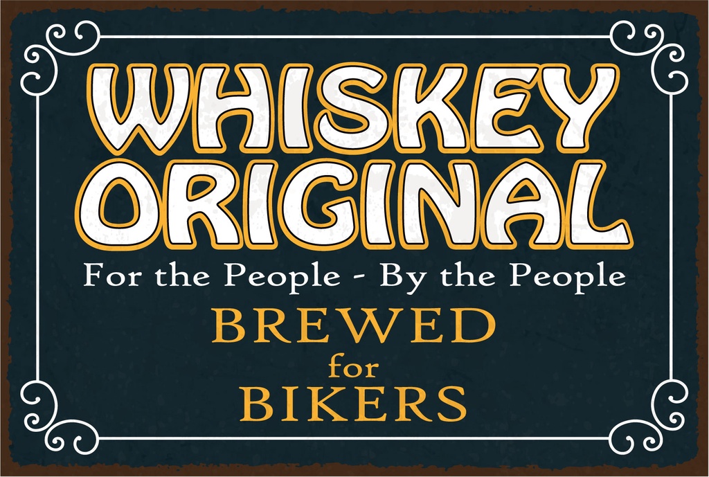 Blechschild 12x18 cm Whiskey original For the People