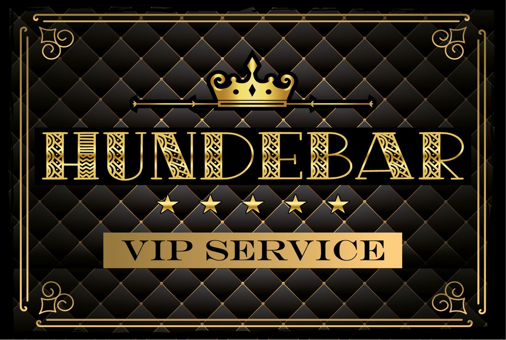 Blechschild 12x18 cm Hundebar vip service schwarzes