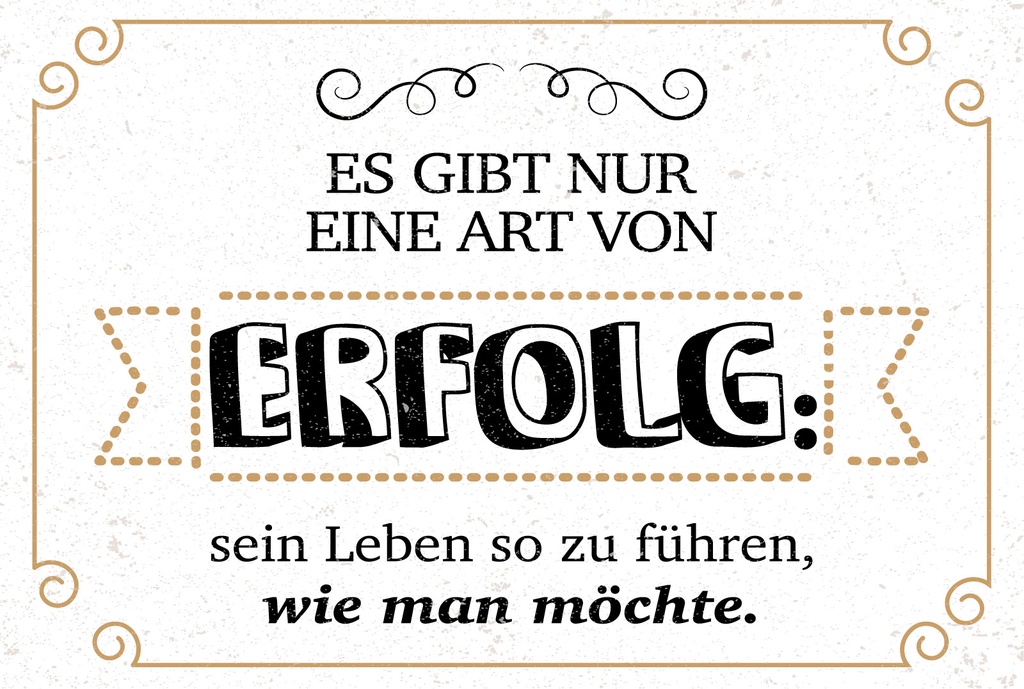 Blechschild 12x18 cm Es gibt nur eine Art von Erfolg