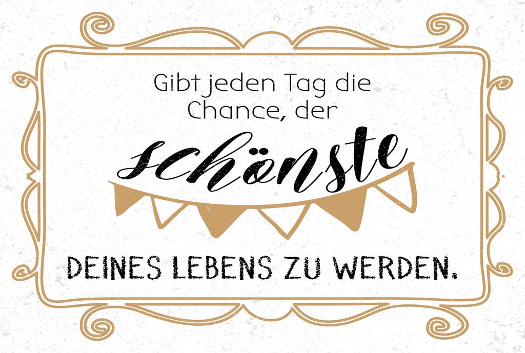 [LA-1807207] Blechschild 12x18 cm Gib jeden Tag die Chance, der schönste zu werden
