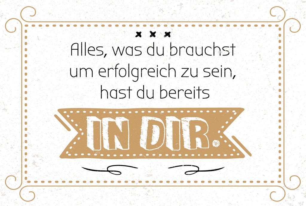 Blechschild 12x18 cm Alles um erfolgreich zu sein, hast du in dir