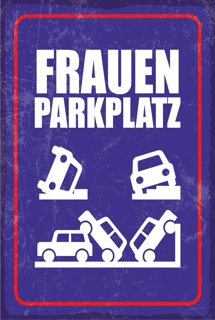 Blechschild 18x12 cm Frauenparkplatz lustiges