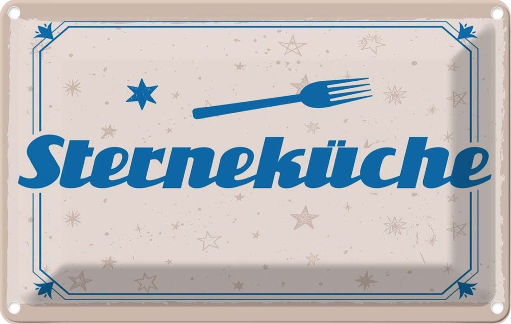 [LA-132056] Blechschild 20x30 cm Sterneküche