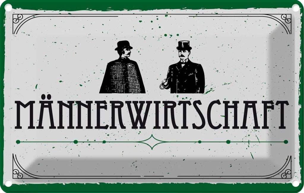 [LA-132070] Blechschild 20x30 cm Männerwirtshaft Witz Humor Lustig Spaß