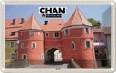 Blechschild 20x30 cm Cham Biertor Architektur Bildmotiv Reisemotiv Abenteuer Reisen Urlaub Häuser