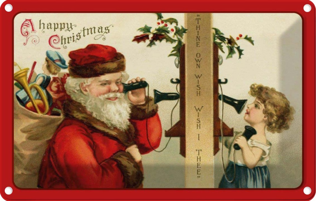 [LA-132629] Blechschild 20x30 cm Weihnachtene Santa Claus Abenteuer Reisen Urlaub Weihnachten