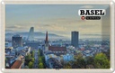 Blechschild 20x30 cm Basel Schweiz Architektur Skyline Bildmotiv Reisemotiv Abenteuer Reisen Urlaub Häuser