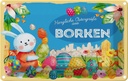 Blechschild 20x30 cm Ostergrüße BORKEN Ostern Gruß