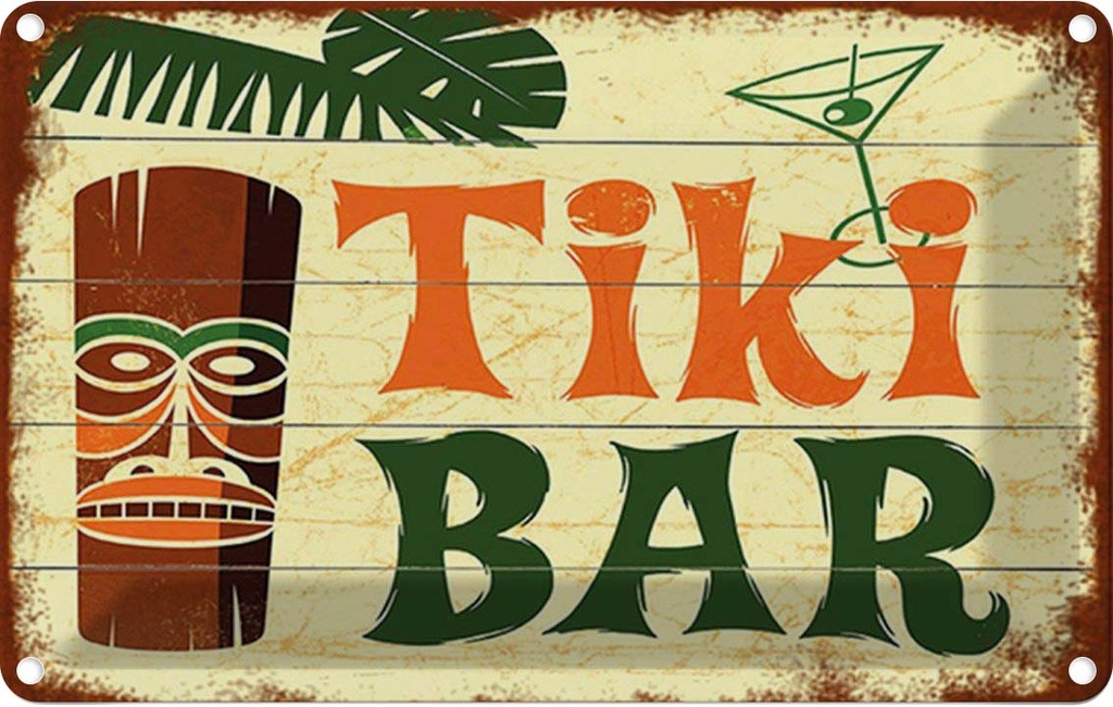 Blechschild 20x30 cm TIKI Bar Cocktail