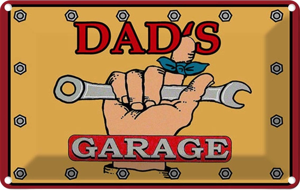 Blechschild 20x30 cm dad´s Garage Papa Werkstatt