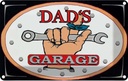 Blechschild 20x30 cm dad´s Garage Papas Werkstatt