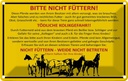 Blechschild 20x30 cm bitte nicht füttern Pferde Weide Warnschild Hinweisschild Sicherheit Vorsicht